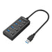 Orico USB 3.0. Hub with switches 4x USB (black) - Hubs<<<IT Accessories<<<InnproXML