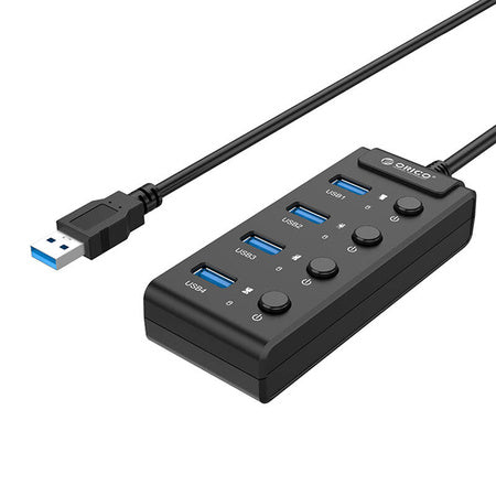 Orico USB 3.0. Hub with switches 4x USB (black) - Hubs<<<IT Accessories<<<InnproXML