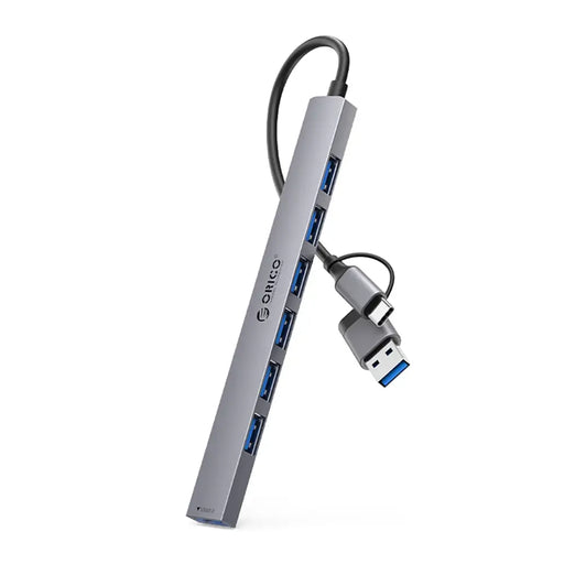 Orico YSA2-U3 USB-A/USB-C Hub Docking Station 1x USB-A 3.0 + 6x USB-A 2.0 - Gray - USB hubs<<<HurtelXML