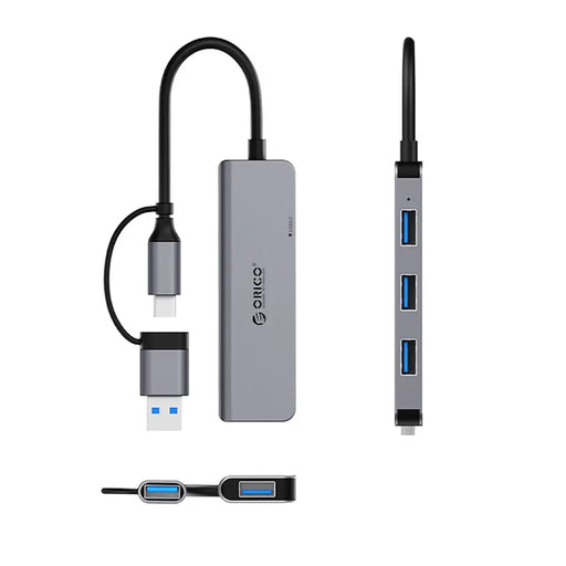 Orico YSA5-U3 USB-A/USB-C Hub Docking Station 3x USB-A 2.0 + 1x USB-A 3.0 - Gray - USB hubs<<<HurtelXML