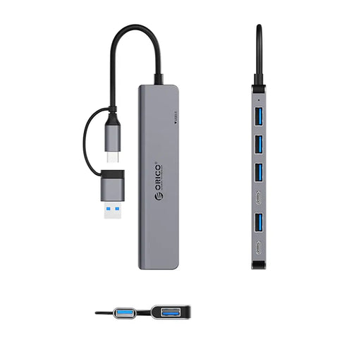 Orico YSA7-U3 USB-A/USB-C Hub Docking Station 4x USB-A 2.0 + 1x USB-A 3.0 + 2x USB-C 2.0 - Gray - USB hubs<<<HurtelXML