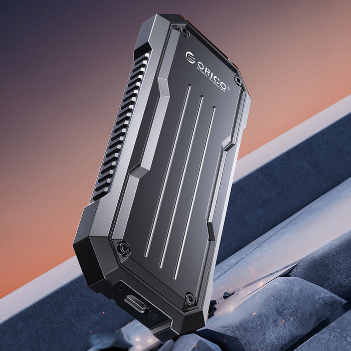 Orico OXS2C3-G2 M.2 NVMe/SATA SSD USB-C 3.2 Tactical Reinforced Disk Caddy - Gray