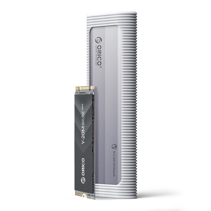 Orico AXM2-G2-V1 M.2 NVME USB-C/USB-A to USB-C 10Gb/s Disk Drive - Gray