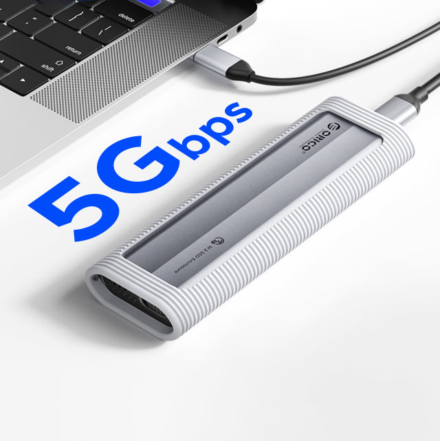 Orico AXM2-G2-V1 M.2 NVME USB-C/USB-A to USB-C 10Gb/s Disk Drive - Gray