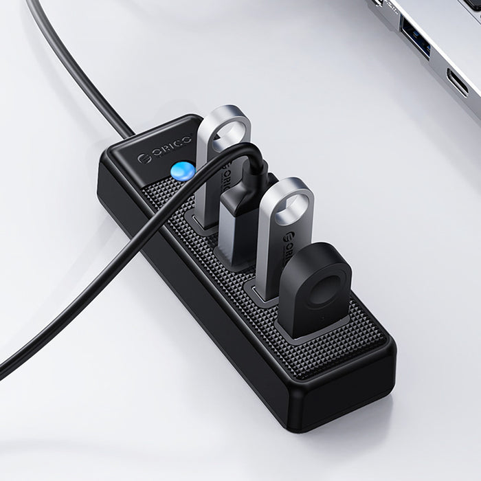 Hub Orico PW4U-U3 USB-A / 4x USB-A 3.0 - black