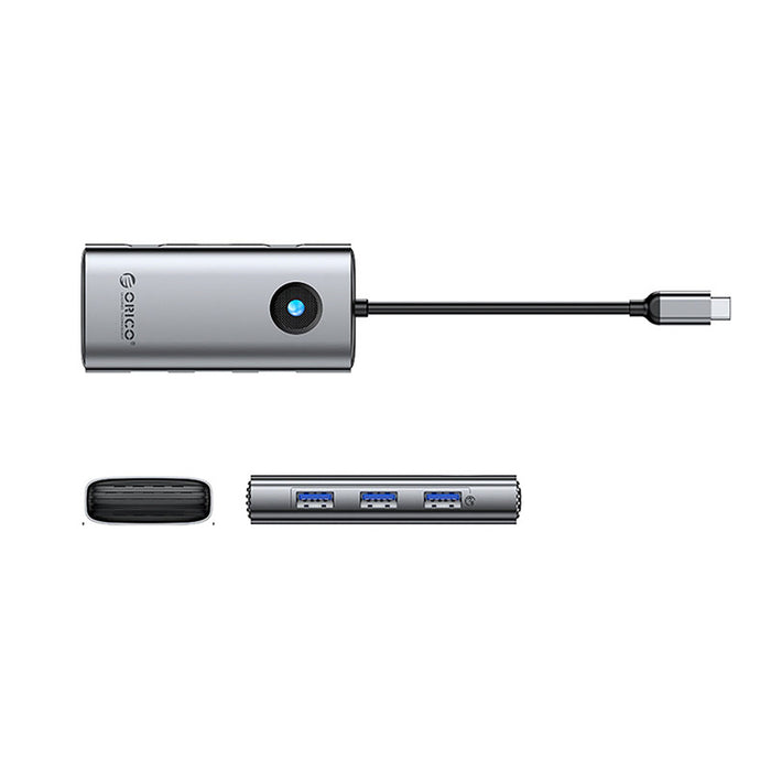 Orico PW11-6P USB-C Hub Docking Station 3x USB-A 3.0 + 1x USB-C 2.0 + 1x HDMI - Gray