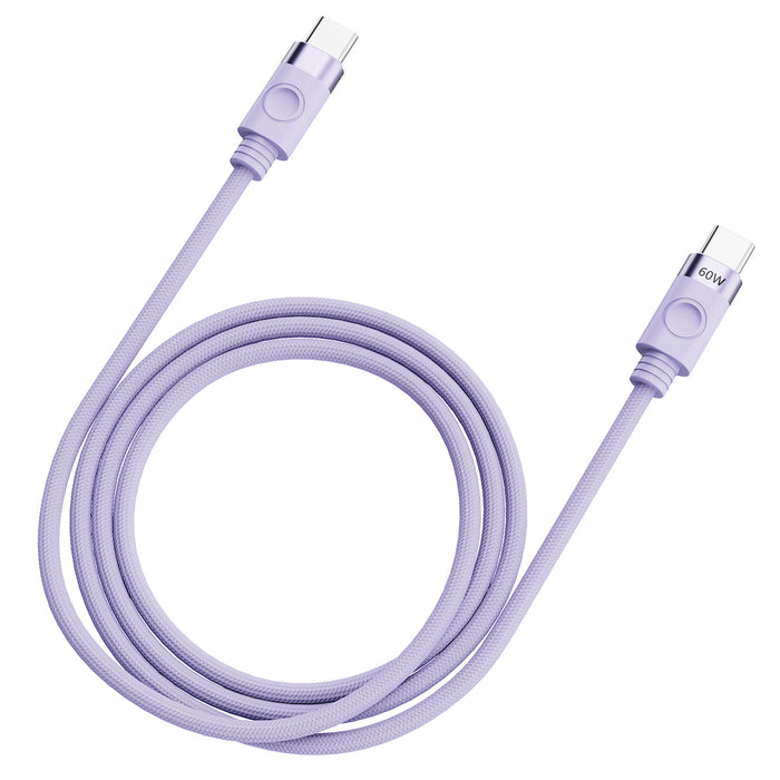 Orico CDX 60W 3A Power Delivery USB-C - USB-C 1m Cable - Purple
