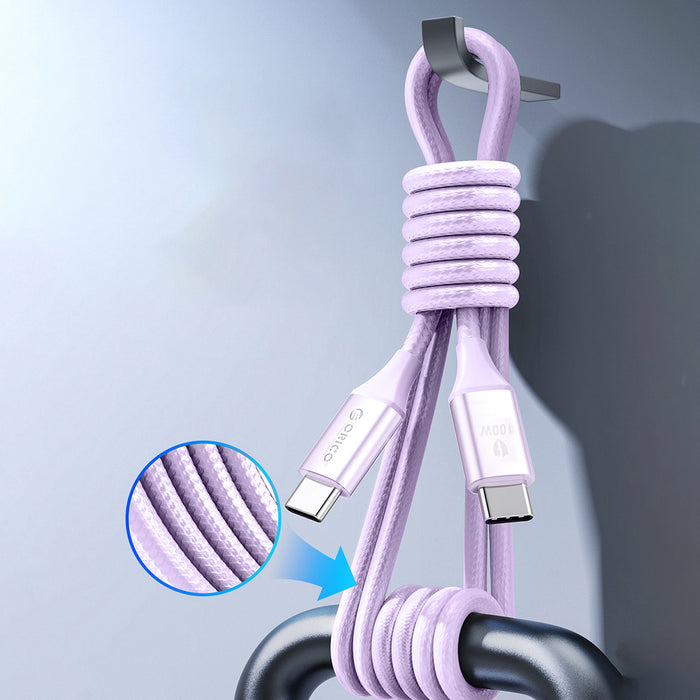 Orico CDX 100W 5A Power Delivery USB-C - USB-C cable 1m - purple