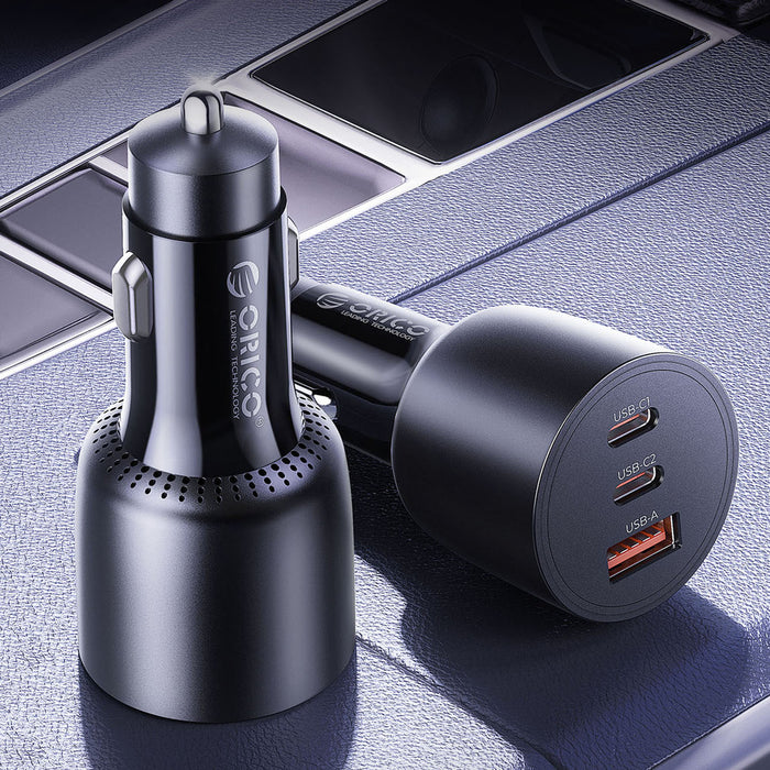Orico PowerLink 165W USB-A + 2x USB-C Car Charger - Black
