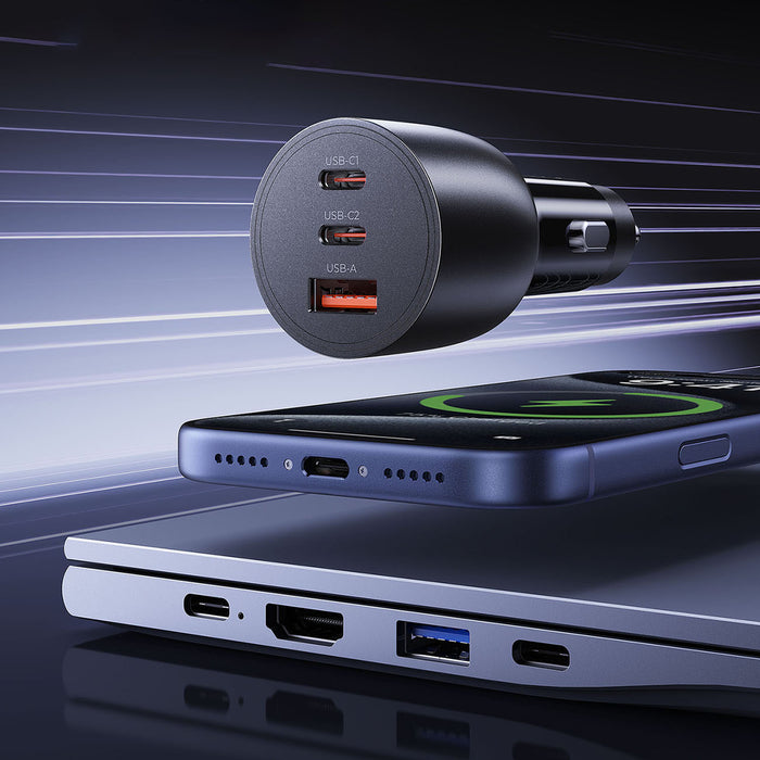 Orico PowerLink 165W USB-A + 2x USB-C Car Charger - Black