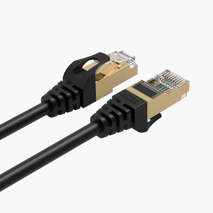 Orico PUG-C7 CAT7 10Gbps RJ45 Ethernet Network Cable Internet LAN Round 0.5m - Black