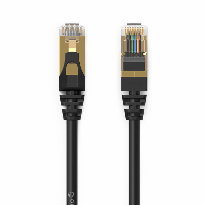 Orico PUG-C7 CAT7 10Gbps RJ45 Ethernet Network Cable Internet LAN Round 0.5m - Black