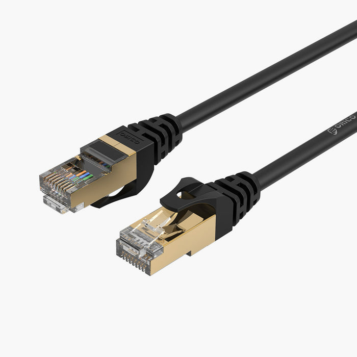Orico PUG-C7 CAT7 10Gbps RJ45 Ethernet Network Cable Internet LAN Round 1m - Black