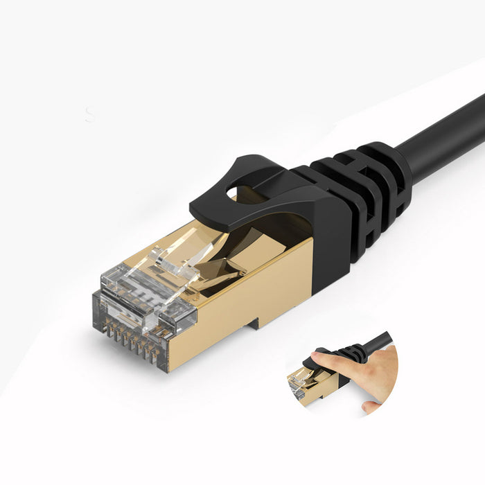 Orico PUG-C7 CAT7 10Gbps RJ45 Ethernet Network Cable Internet LAN Round 3m - Black