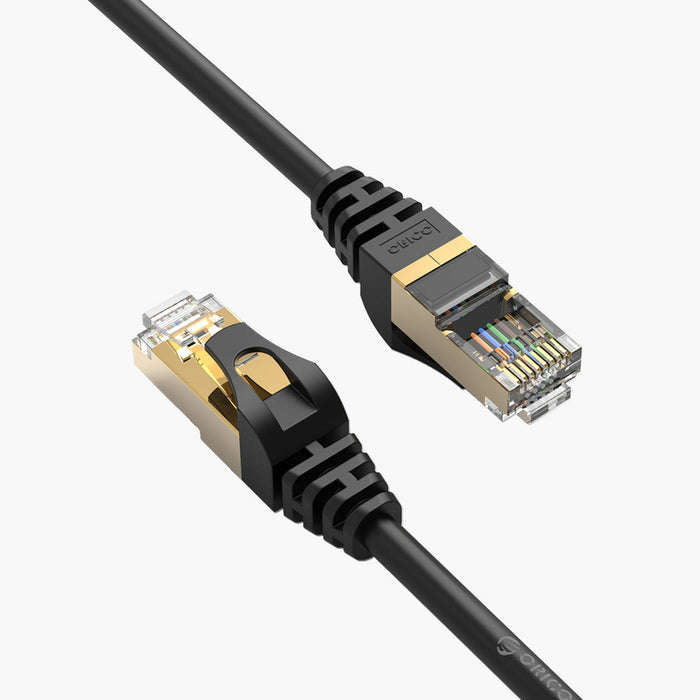 Orico PUG-C7 CAT7 10Gbps RJ45 Ethernet Network Cable Internet LAN Round 5m - Black