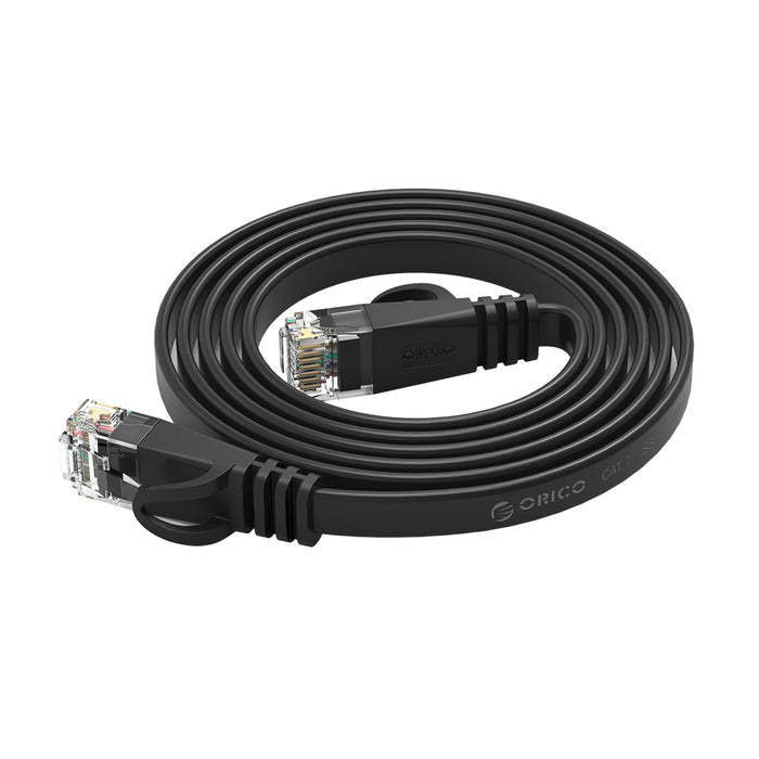 Orico PUG-C7B CAT7 10Gbps RJ45 Ethernet Network Cable Internet LAN Flat 2m - Black