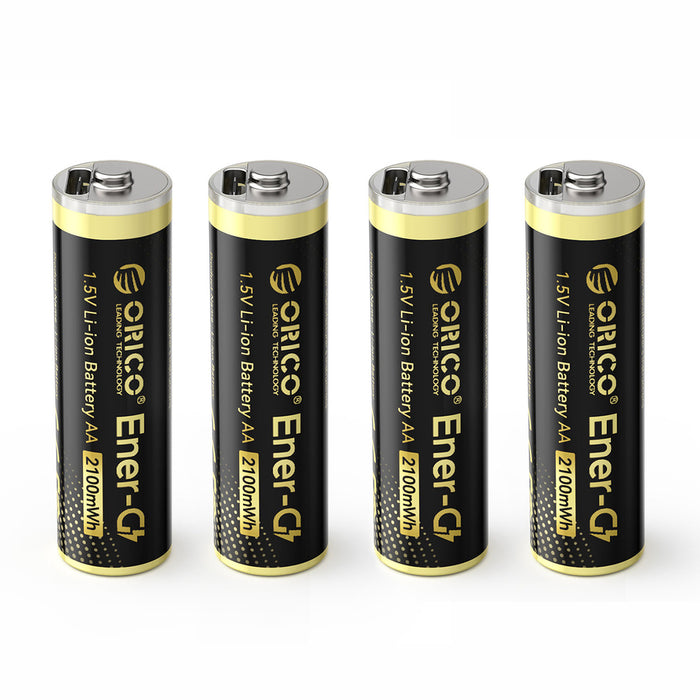 Orico Ener-G EG5C lithium battery 1.5V 2100mWh AA USB-C rechargeable battery 4 pcs.