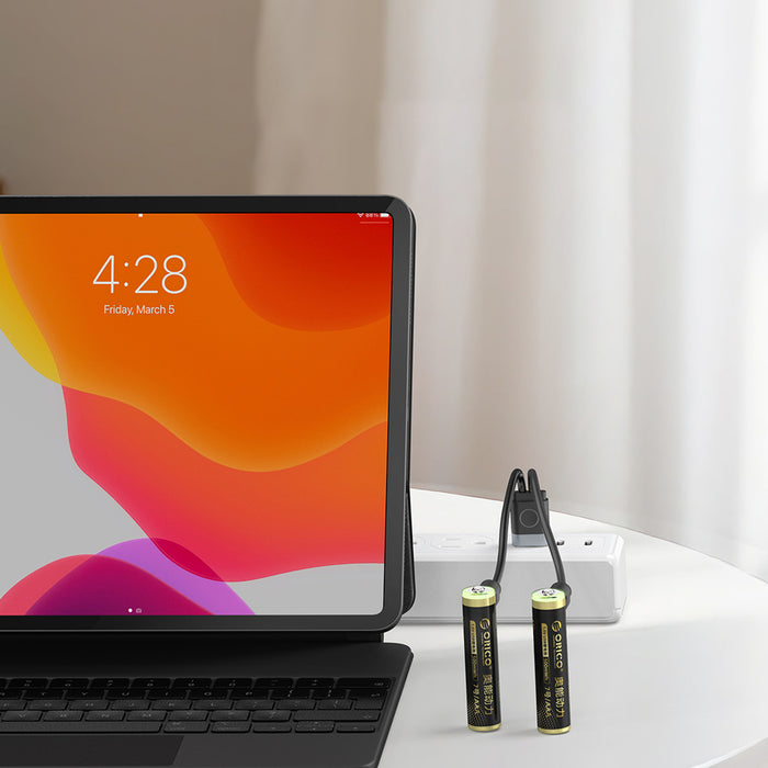 Orico Ener-G EG7C lithium battery 1.5V 500mWh AAA USB-C rechargeable battery 2 pcs.