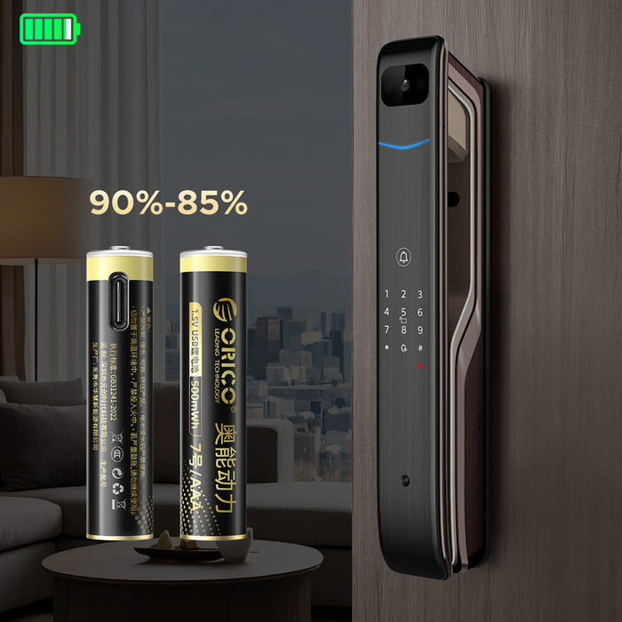 Orico Ener-G EG7C lithium battery 1.5V 500mWh AAA USB-C rechargeable battery with charging cable 4 pcs.