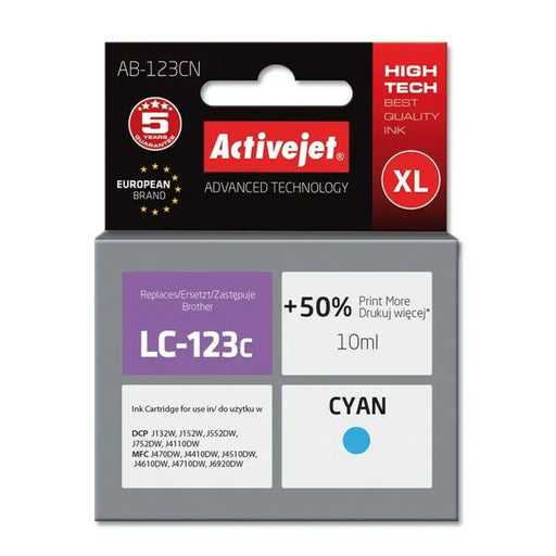 Original Ink Cartridge Activejet AB-123CN Cyan - Оригинални Касети с Мастило<<<Електроника Периферни и резервни