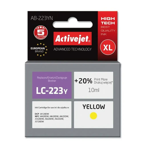 Original Ink Cartridge Activejet AB-223YN Yellow - Оригинални Касети с Мастило<<<Електроника Периферни и резервни