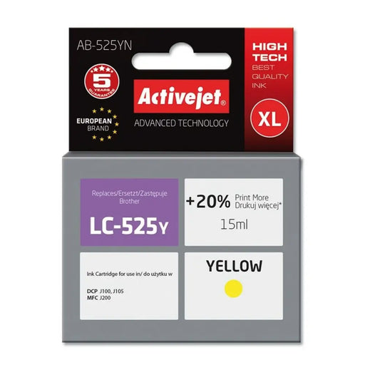 Original Ink Cartridge Activejet AB-525YN Yellow - Оригинални Касети с Мастило<<<Електроника Периферни и резервни