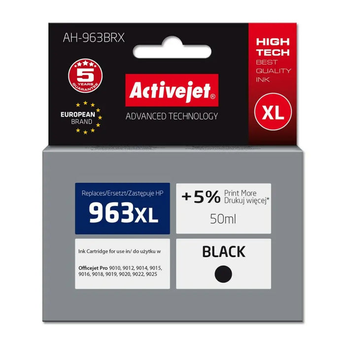 Original Ink Cartridge Activejet AH-963BRX Black - Оригинални Касети с Мастило<<<Електроника Периферни и резервни