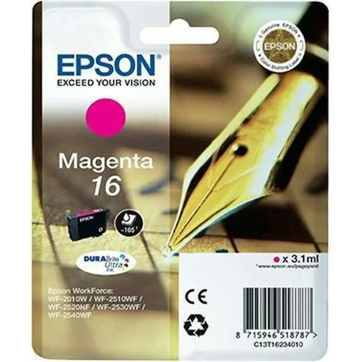 Original Ink Cartridge Epson DURABRITE ULTRA INK - Nº 16 Magenta (10 Units) - Електроника Периферни и резервни