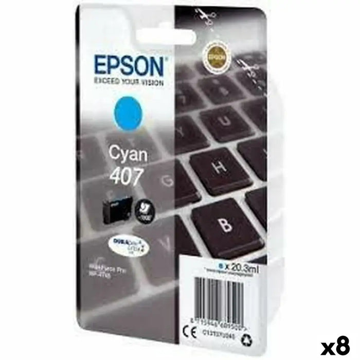 Original Ink Cartridge Epson Nº 407 Cyan (8 Units) - Електроника Периферни и резервни части<<<Компютри|