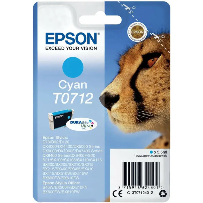 Original Ink Cartridge Epson Stylus D-78/92/120/DX-4000/5000/6000/7000F Cyan (10 Units) - Електроника Периферни и