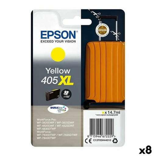 Original Ink Cartridge Epson WF-3820DWF 3825DWF 4820DWF 4825DWF 4830DWF WF-7830DTWF 7835DTWF 7840DTWF Yellow (8 Units)