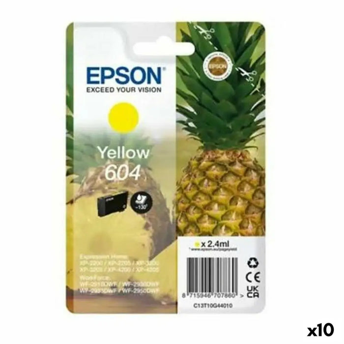 Original Ink Cartridge Epson XP-2200 WF-2910DWF Yellow Black (10 Units) - Електроника Периферни и резервни