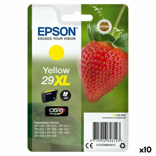 Original Ink Cartridge Epson XP 235 332 335 432 435 - Nº 29 XL Yellow (10 Units) - Електроника Периферни и резервни