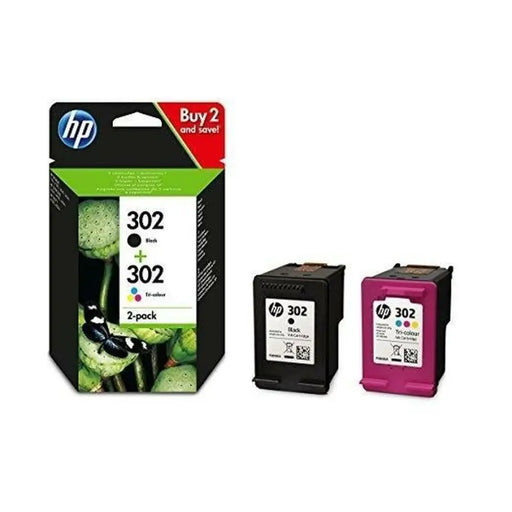 Original Ink Cartridge HP Officejet 3830 - Nº 302 (F6U66AE + F6U65AE) Yellow (24 Units) - Електроника Периферни и