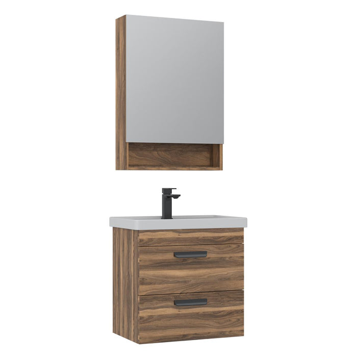 LOWER CABINET WITH SINK NOVA 60 CM WALLNUT