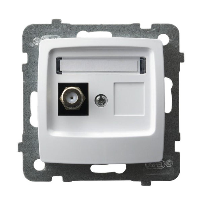 SOCKET TV F CONNECTOR WHITE KARO