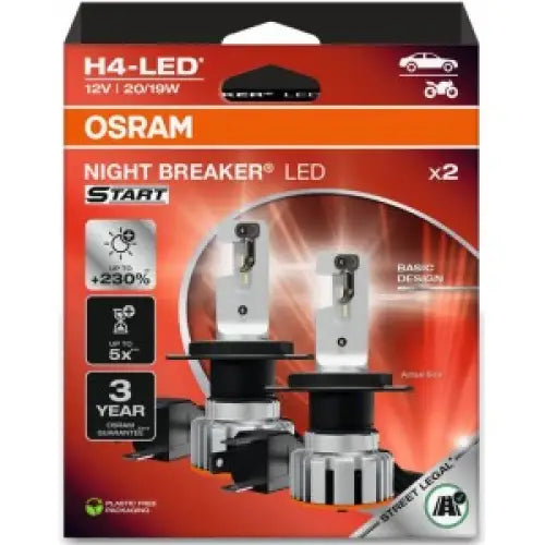 OSRAM H4-LED NIGHT BREAKER SMART 6000K 20/19W 12V +230% HANGING FOLDING BOX X2 PCS - АВТОАКСЕСОАРИ<<<MaxCar&&&КРУШКИ И