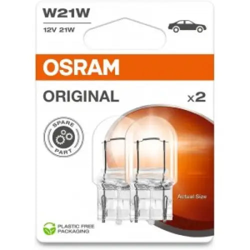 OSRAM ORIGINAL LINE AUX W21W 21W 12V CARTON BLISTER X2 PCS - КРУШКИ И СВЕТЛИНИ<<<MaxCar