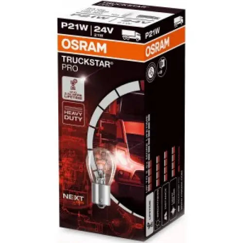 OSRAM TRUCKSTAR PRO AUX P21W 21W 24V CARTON BOX 10 PCS - КРУШКИ И СВЕТЛИНИ<<<MaxCar
