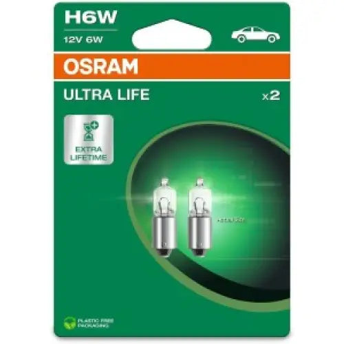 OSRAM ULTRALIFE AUX H6W 6W 12V CARTON BLISTER X2 PCS - АВТОАКСЕСОАРИ<<<MaxCar
