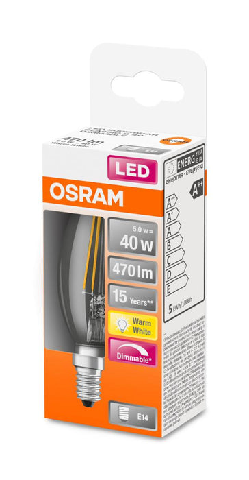 LED LAMP CLB40 FIL 2700K E14 SMOKE. 470LM