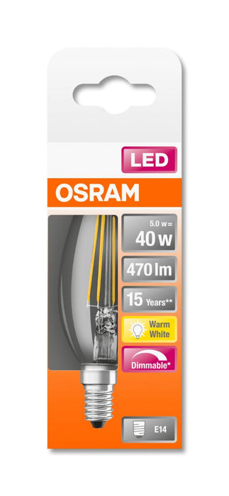 LED LAMP CLB40 FIL 2700K E14 SMOKE. 470LM