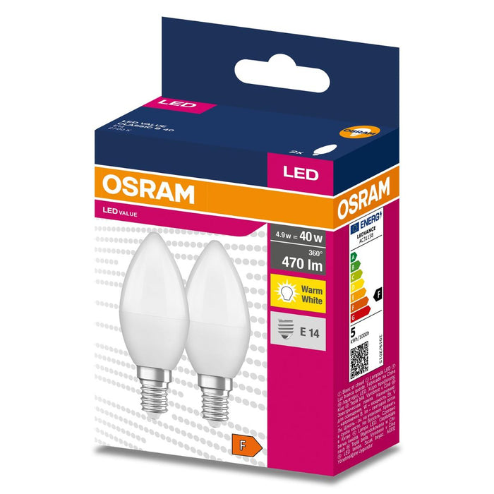 LED VALUE LAMP CLB40 E14 2700K 2PCS.