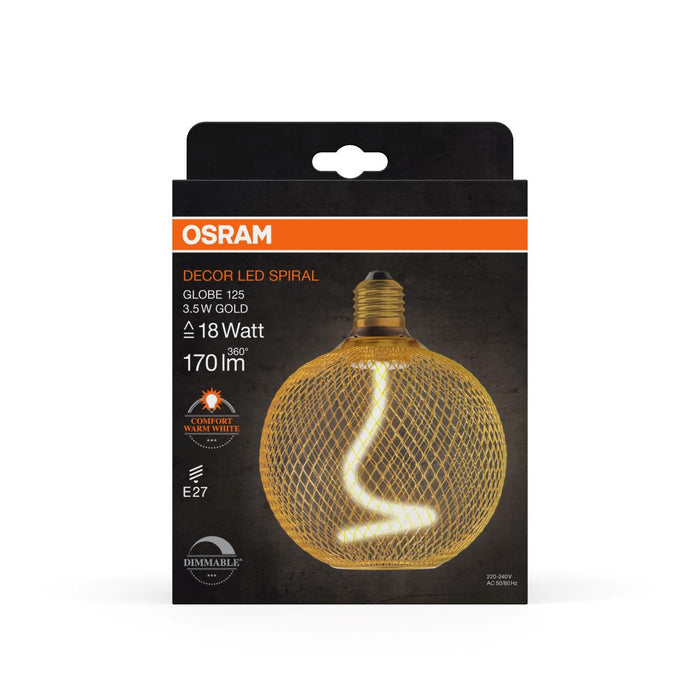 LED LAMP GLOBE FIL TW18 E27 1800K GOLD