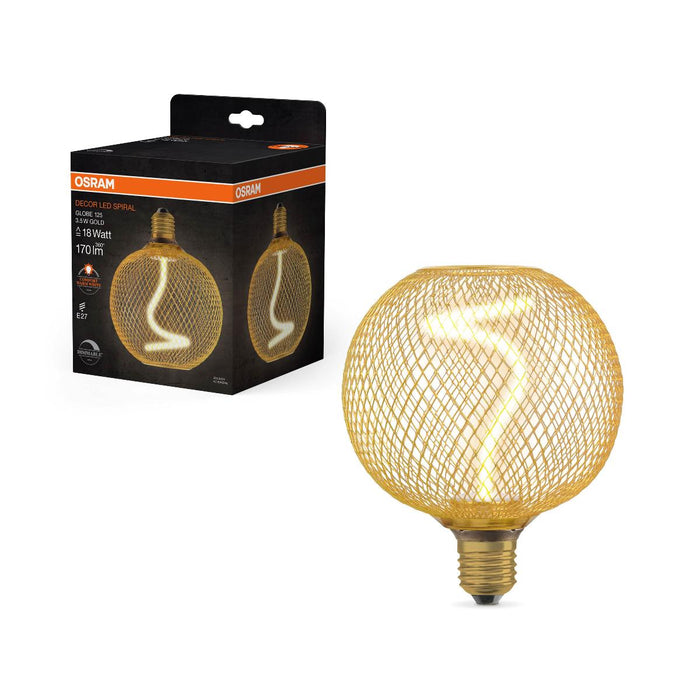 LED LAMP GLOBE FIL TW18 E27 1800K GOLD