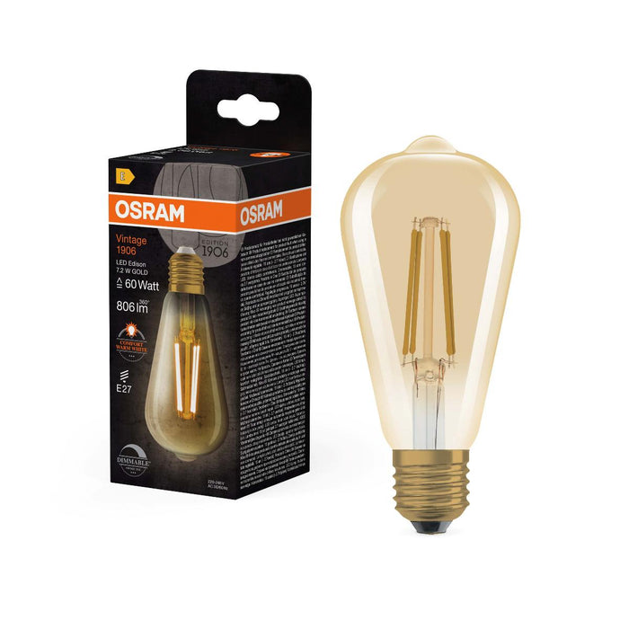 LED LAMP VINTAGE EDISON GOLD60 DIM E27