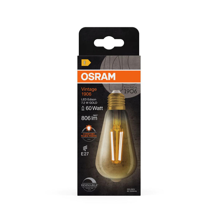 LED LAMP VINTAGE EDISON GOLD60 DIM E27