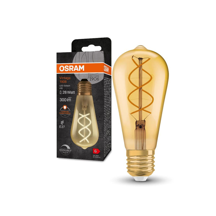 LED LAMP VINTAGE EDISON GOLD28 DIM E27