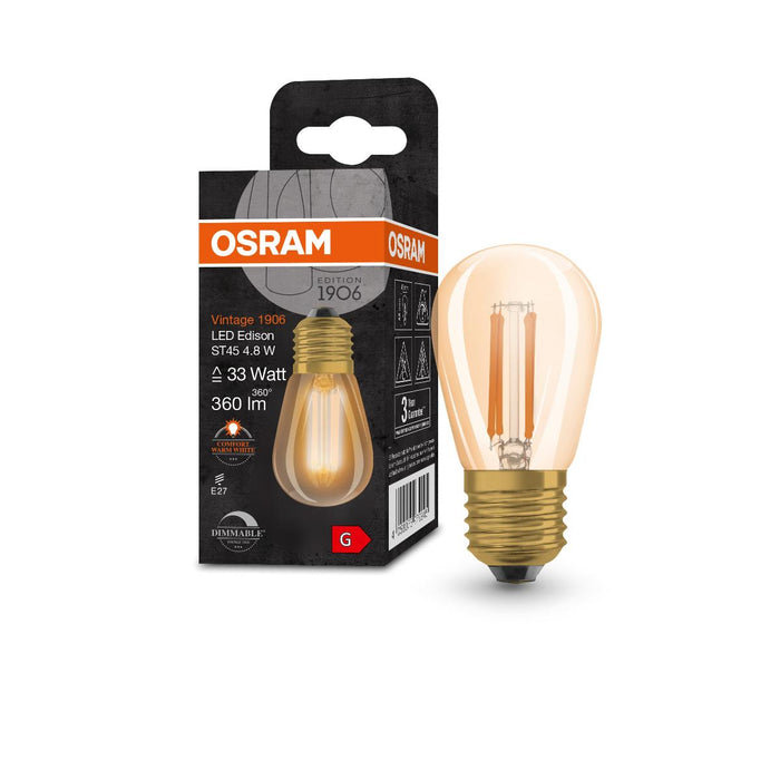 LED LAMP VINTAGE ST45 GOLD33 DIM E27