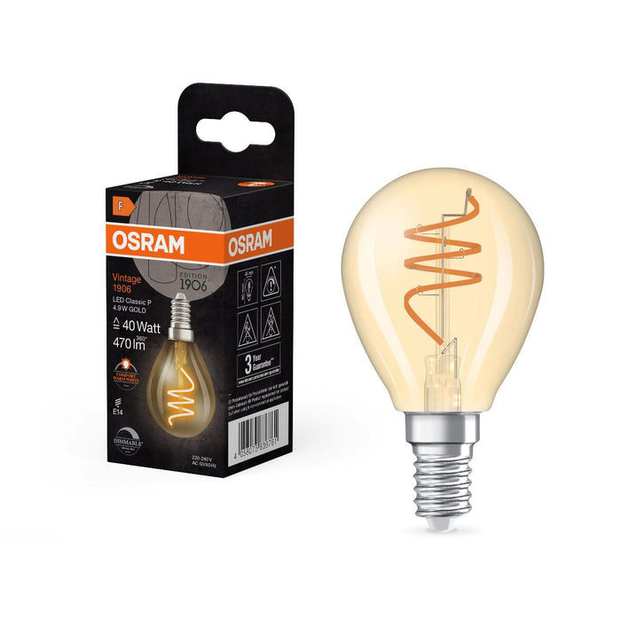 LED LAMP VINTAGE PEARL GOLD40 DIM E14